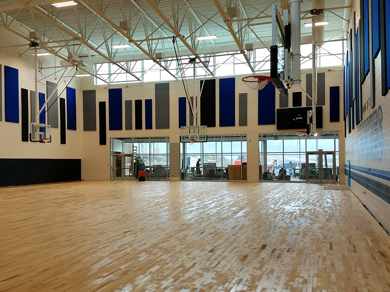 SportsBoard Conform Acoustical Wall Panels.